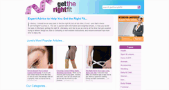 Desktop Screenshot of gettherightfit.co.uk