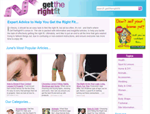 Tablet Screenshot of gettherightfit.co.uk